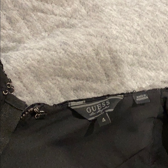 Black sparkly felt cheetah print dress - Picture 3 of 4